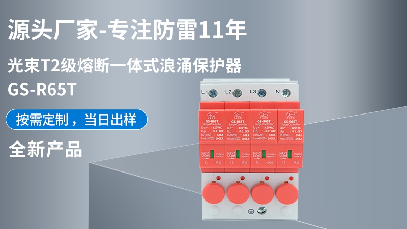 光束T2級(jí)熔斷一體式CPM-R65T浪涌保護(hù)器